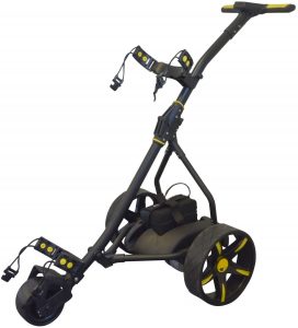 pro rider electric golf trolley in yellow